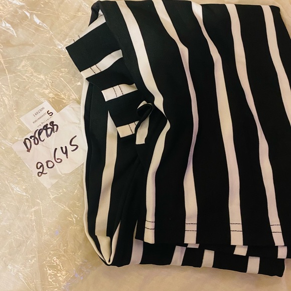 VERTICAL STRIPED LONG SHEATH DRESS- SALE - Picture 6 of 9